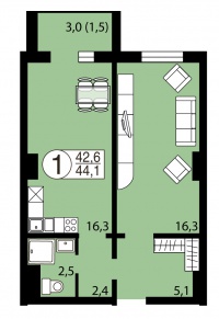 Серебряный, 1 (улица Вильского, 34) - Планировка